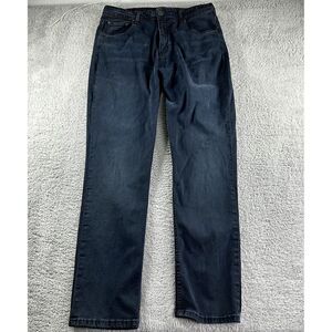 Rye Jeans Mens 36x34 (Fits 35x32.5) Athletic‎ Navy Blue Stretch Straight Dark